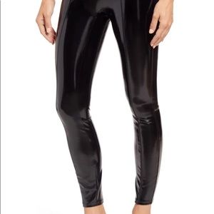 SPANX FAUX PATENT LEATHER LEGGINGS